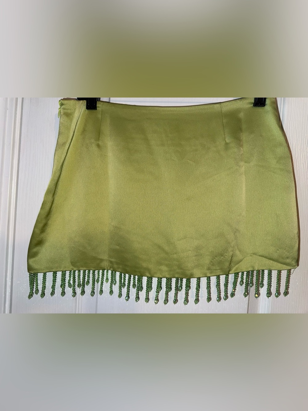 Peppermayo Bora Bora Beaded Mini Skirt Lime Green Size S - Picture 3 of 9